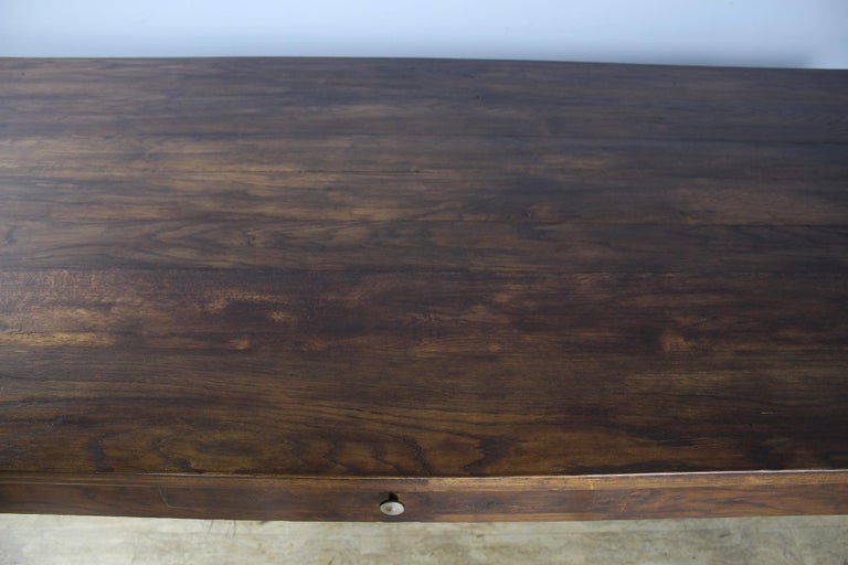 Antique French Chestnut Farm Table For Sale 2