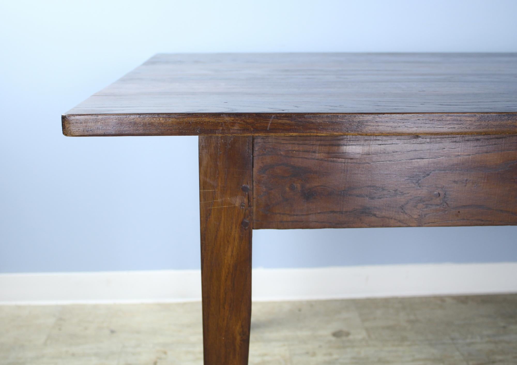 Antique French Chestnut Farm Table For Sale 1