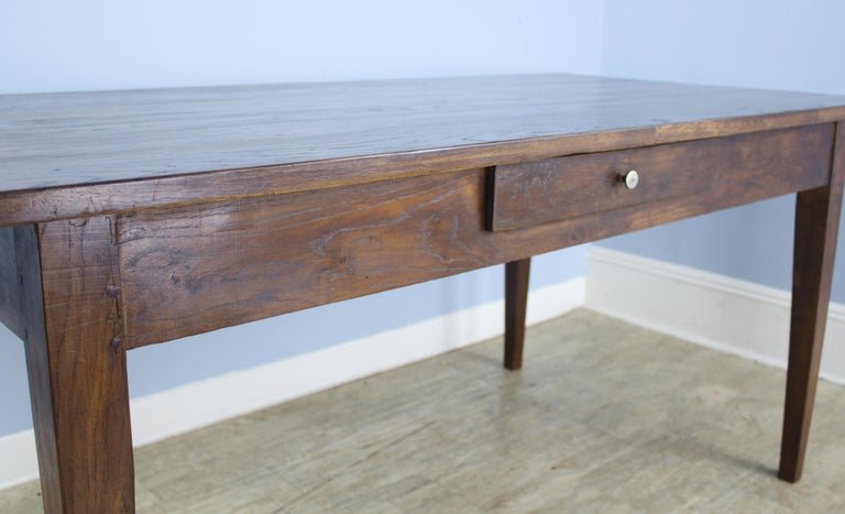 Antique French Chestnut Farm Table For Sale 5
