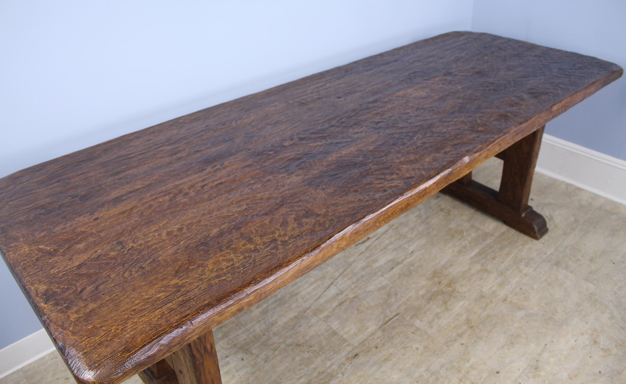 Antique French Chestnut Refectory Table In Good Condition In Port Chester, NY