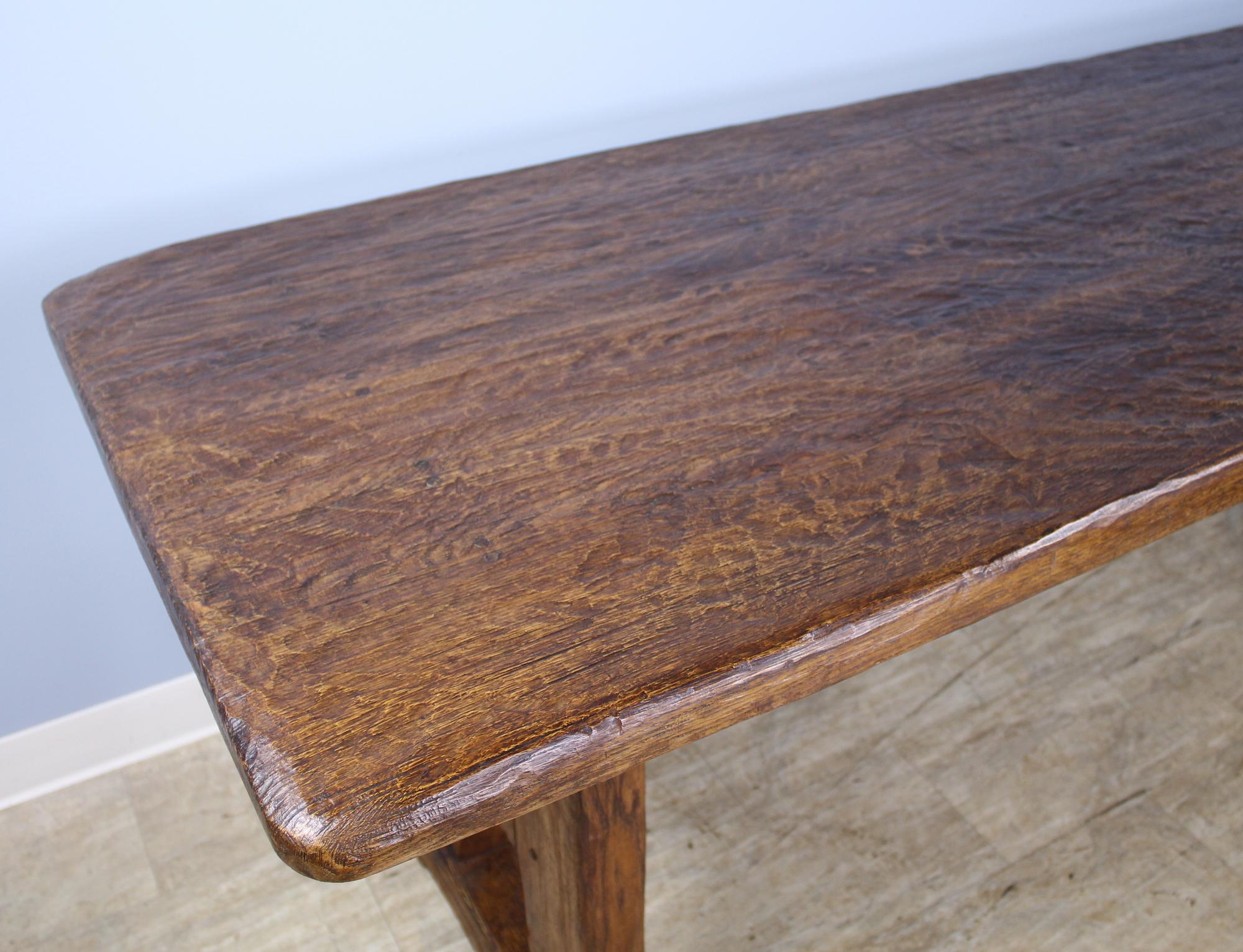 19th Century Antique French Chestnut Refectory Table