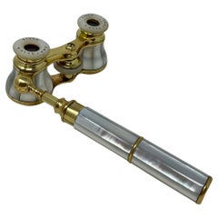 Antique French "Chevalier Paris" Mother-of-Pearl Opera Glasses, Circa 1890.