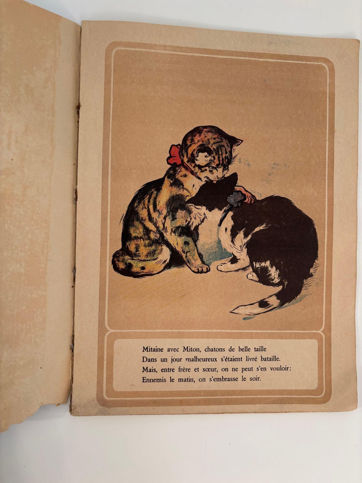 Antique French Children Books 1936 Set of 3 For Sale 10