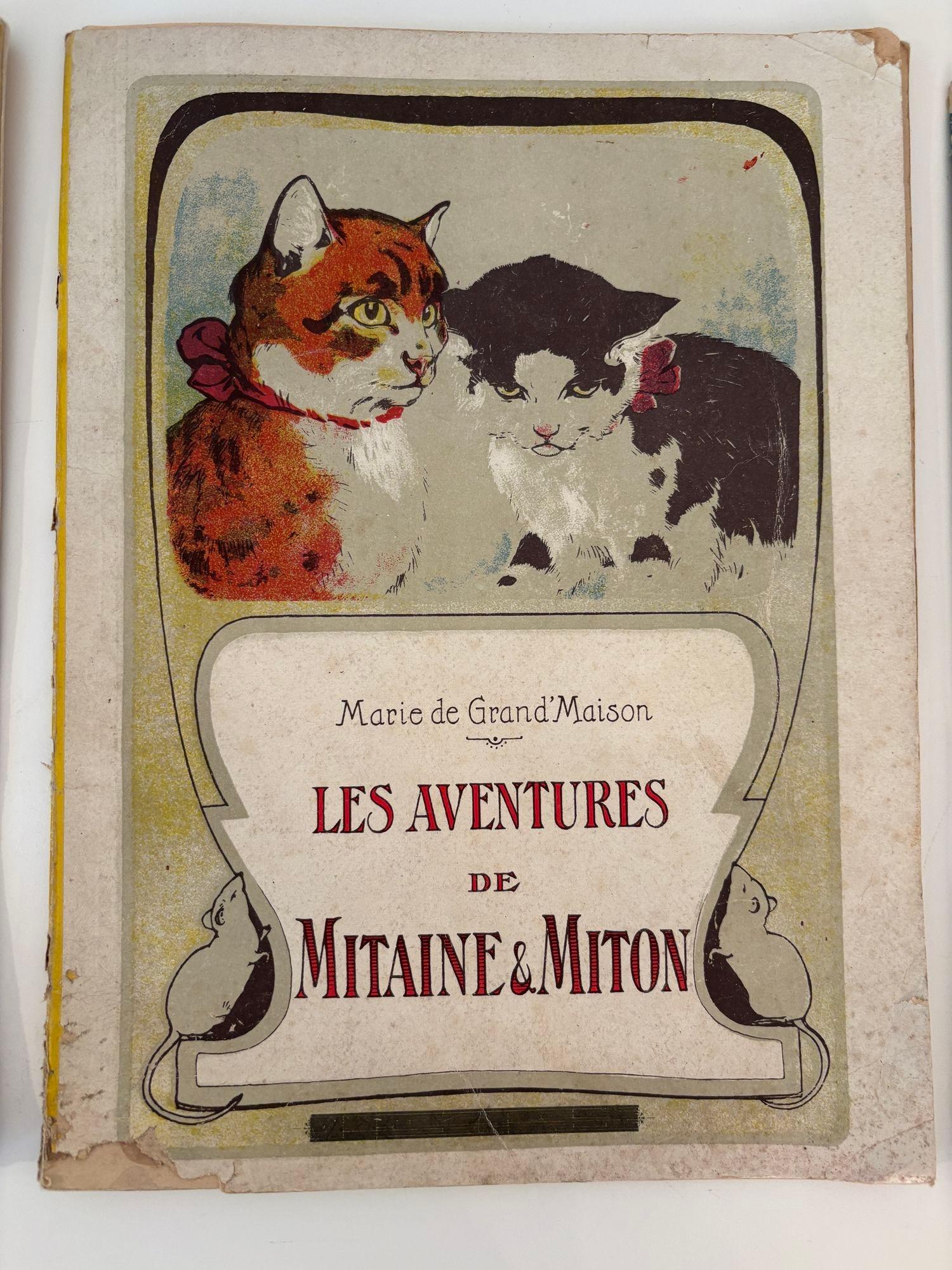 French Provincial Antique French Children Books 1936 Set of 3 For Sale