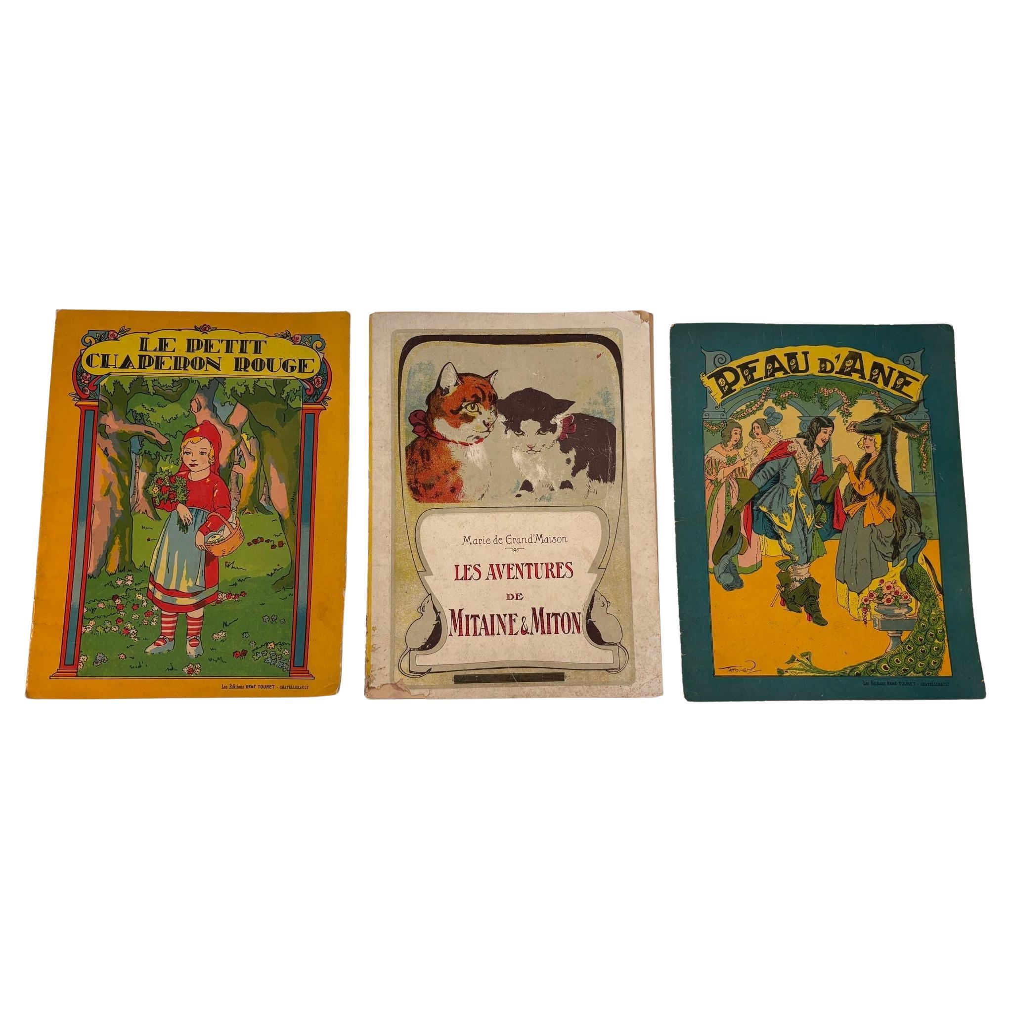 Antique French Children Books 1936 Set of 3