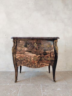 Antique French Chinoiserie Commode 19th Century