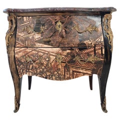 Antique French Chinoiserie Commode 19th Century