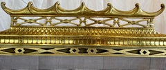 Antique French Chinoiserie Gold Bronze Three Panel Fire Screen, Circa 1890
