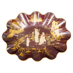 Antique French Chinoiserie Papier Mache Tray
