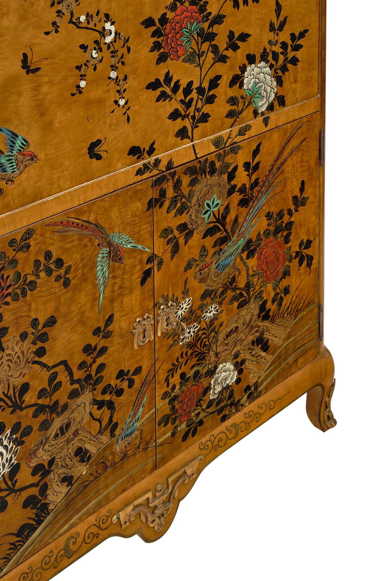 Antique French Chinoiserie Secretaire In Good Condition In Austin, TX