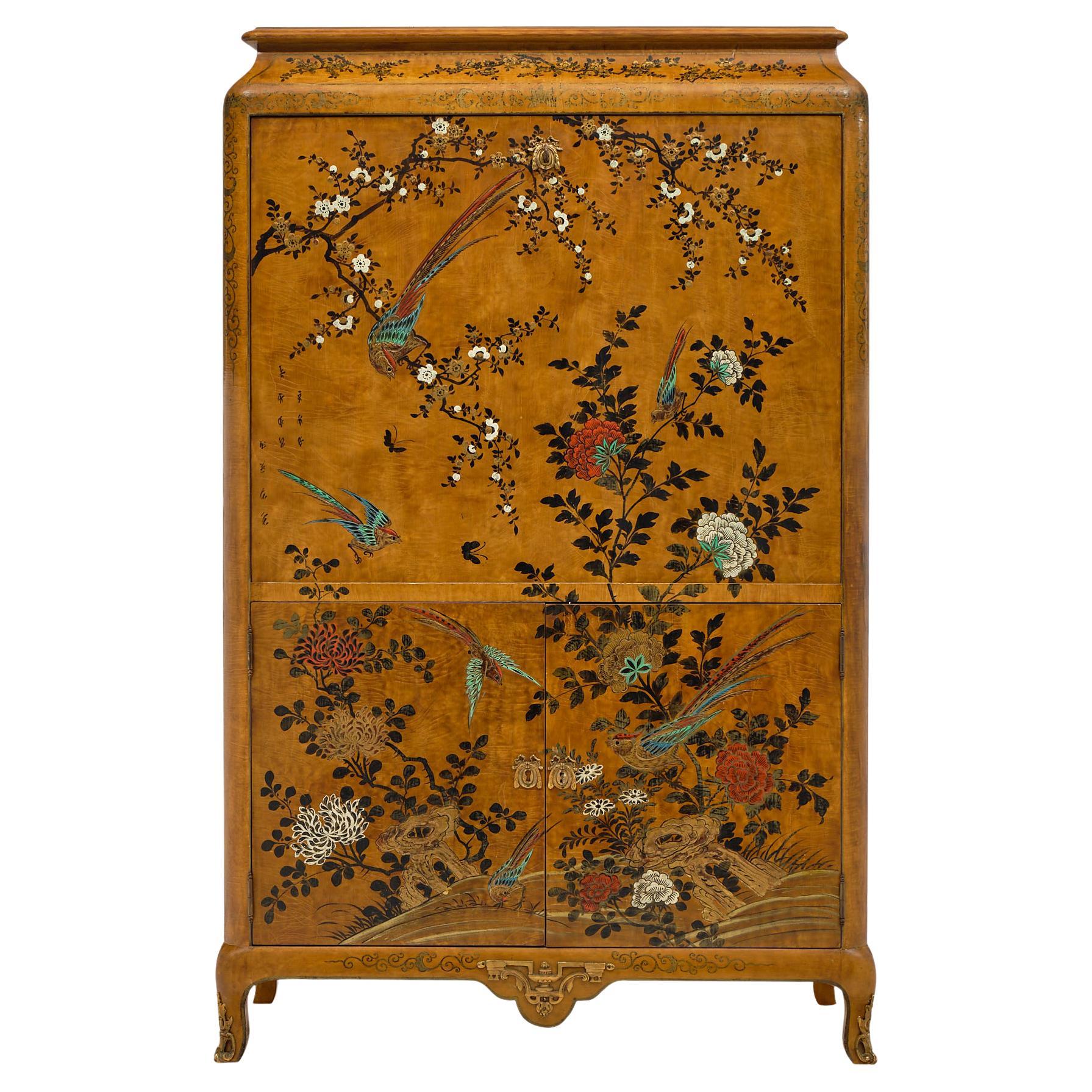Antique French Chinoiserie Secretaire