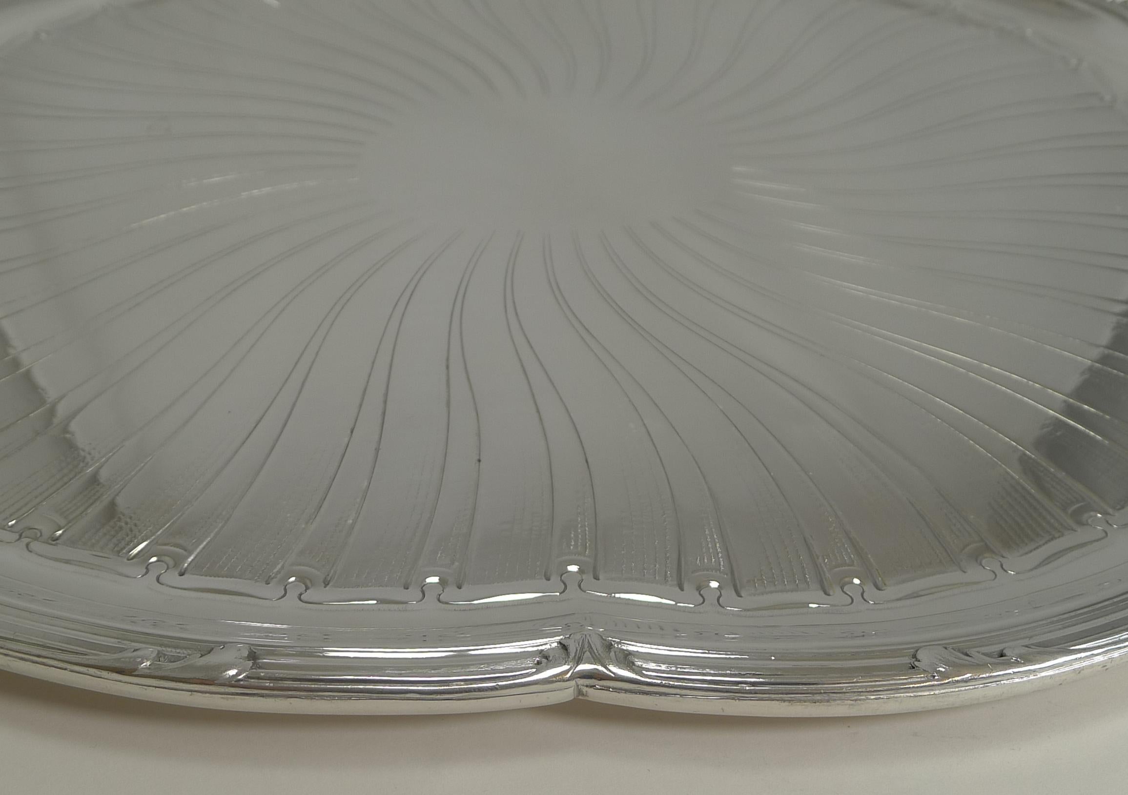 Antique French Christofle Silver Plated Tray, circa 1896 Art Nouveau In Good Condition In Bath, GB