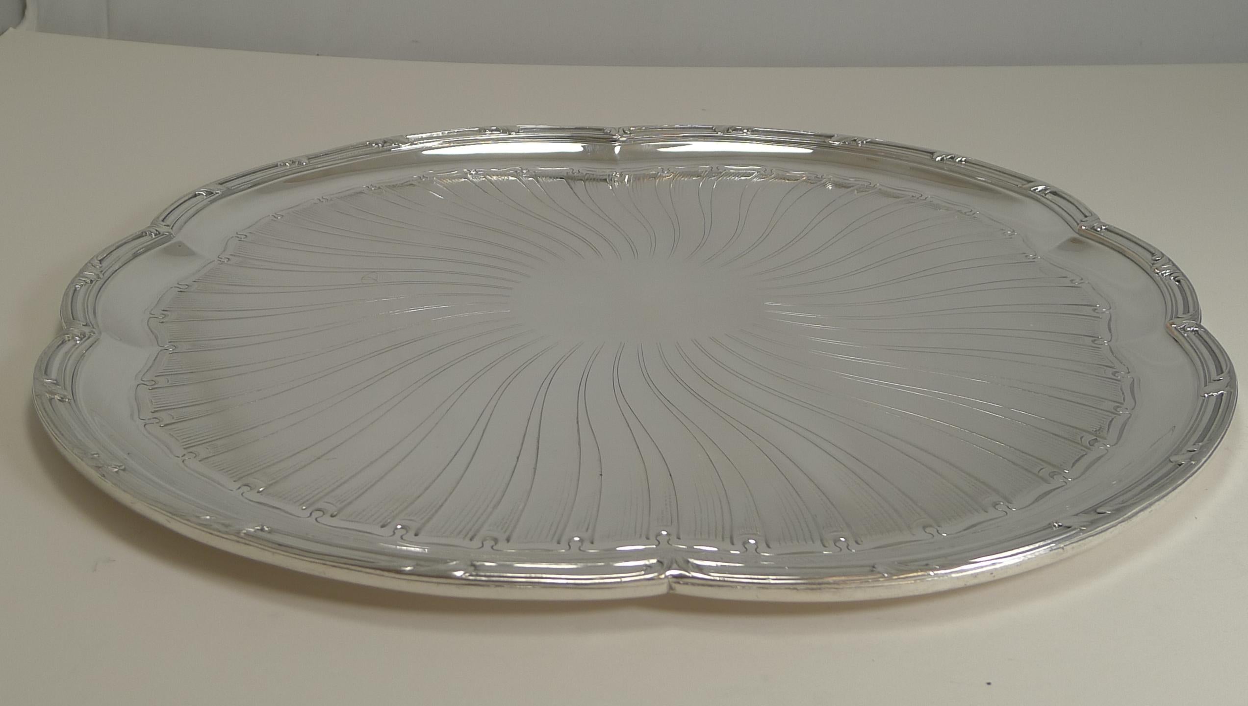 Late 19th Century Antique French Christofle Silver Plated Tray, circa 1896 Art Nouveau