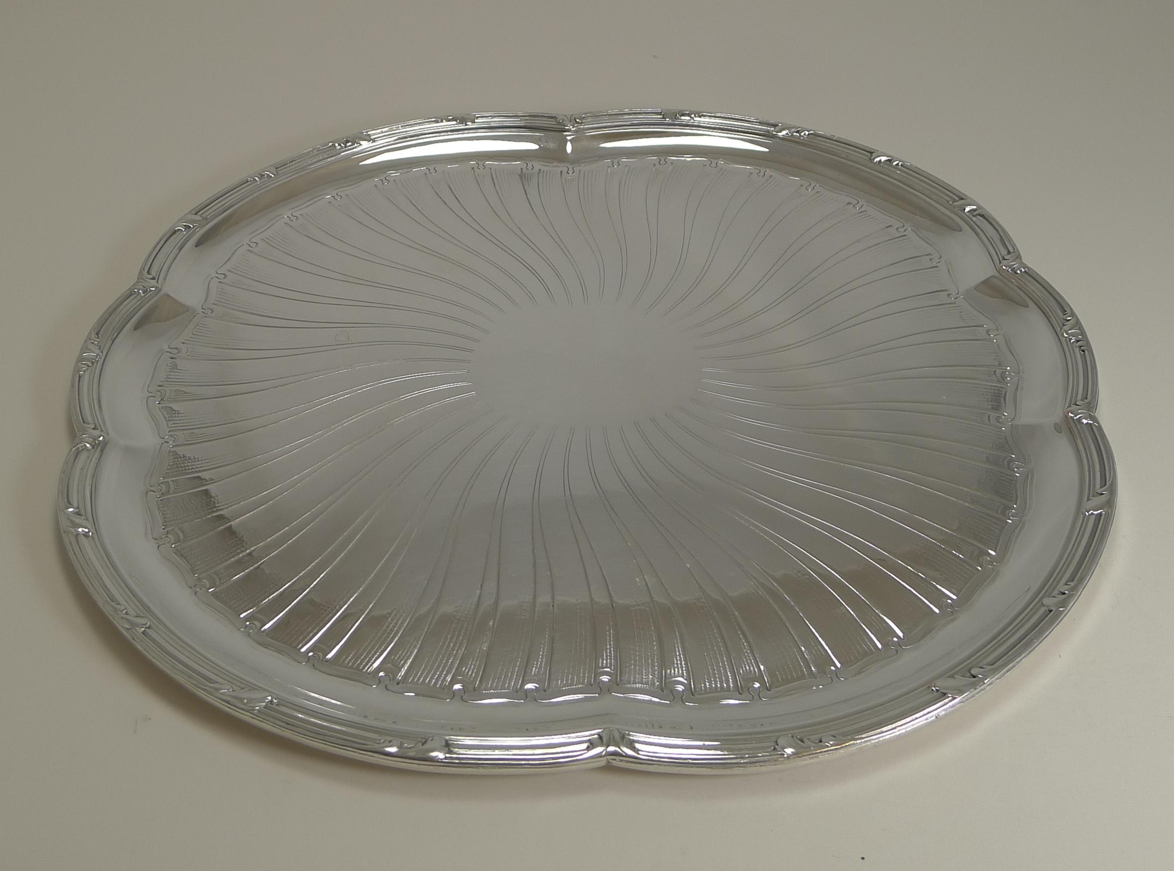 Antique French Christofle Silver Plated Tray, circa 1896 Art Nouveau 1