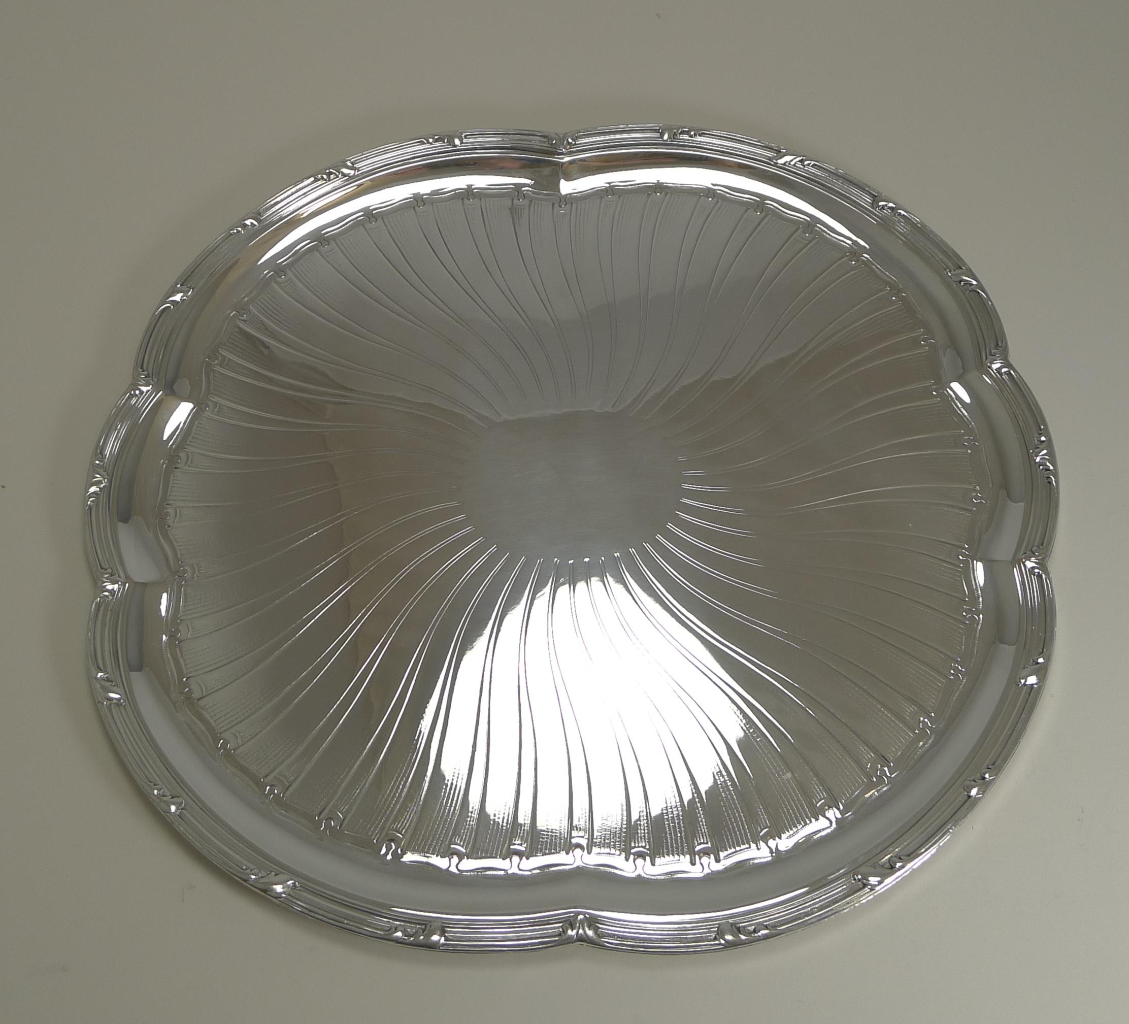 Antique French Christofle Silver Plated Tray, circa 1896 Art Nouveau 2