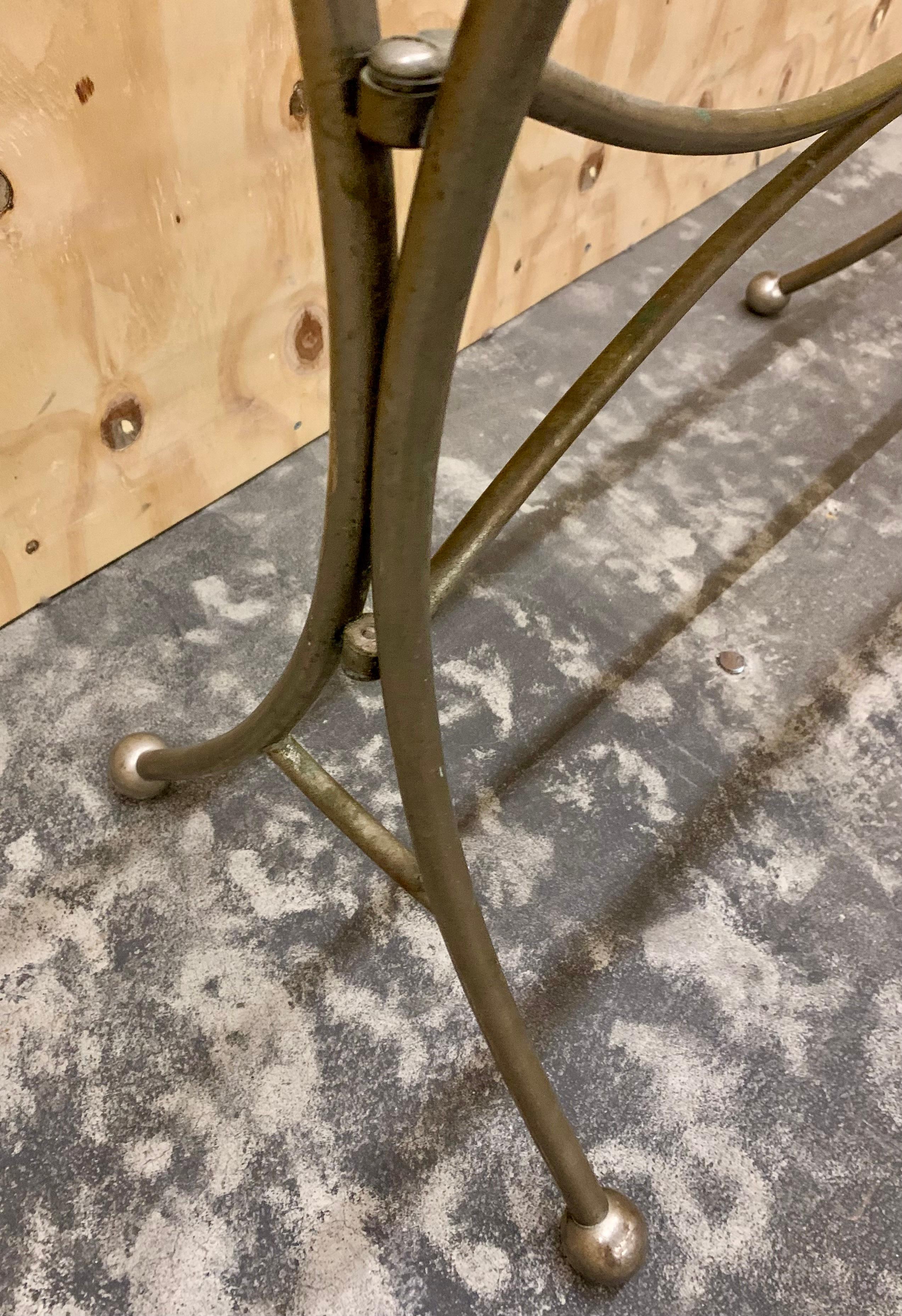 Antiker französischer Handtuchständer aus Chrom (Glas)