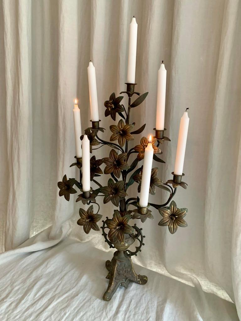 Antique French Church Candelabra For Sale 4