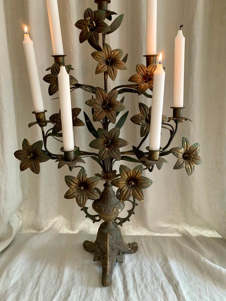Antique French Church Candelabra For Sale 5