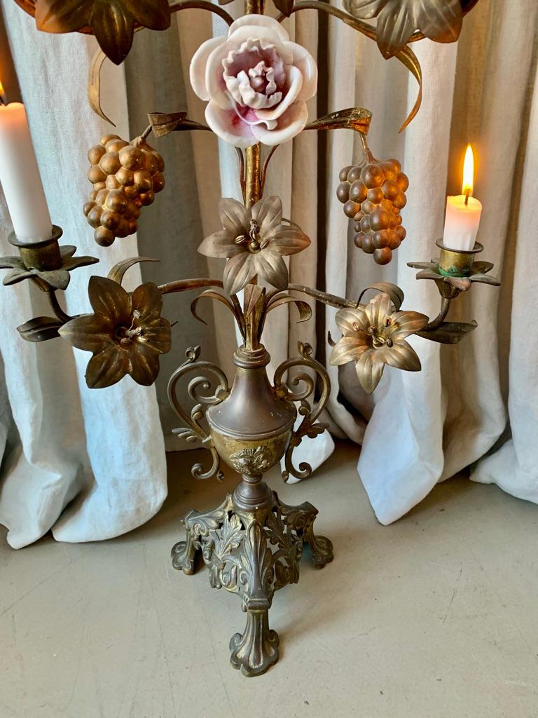 Antique French Church Candelabra In Good Condition For Sale In Hellerup, DK