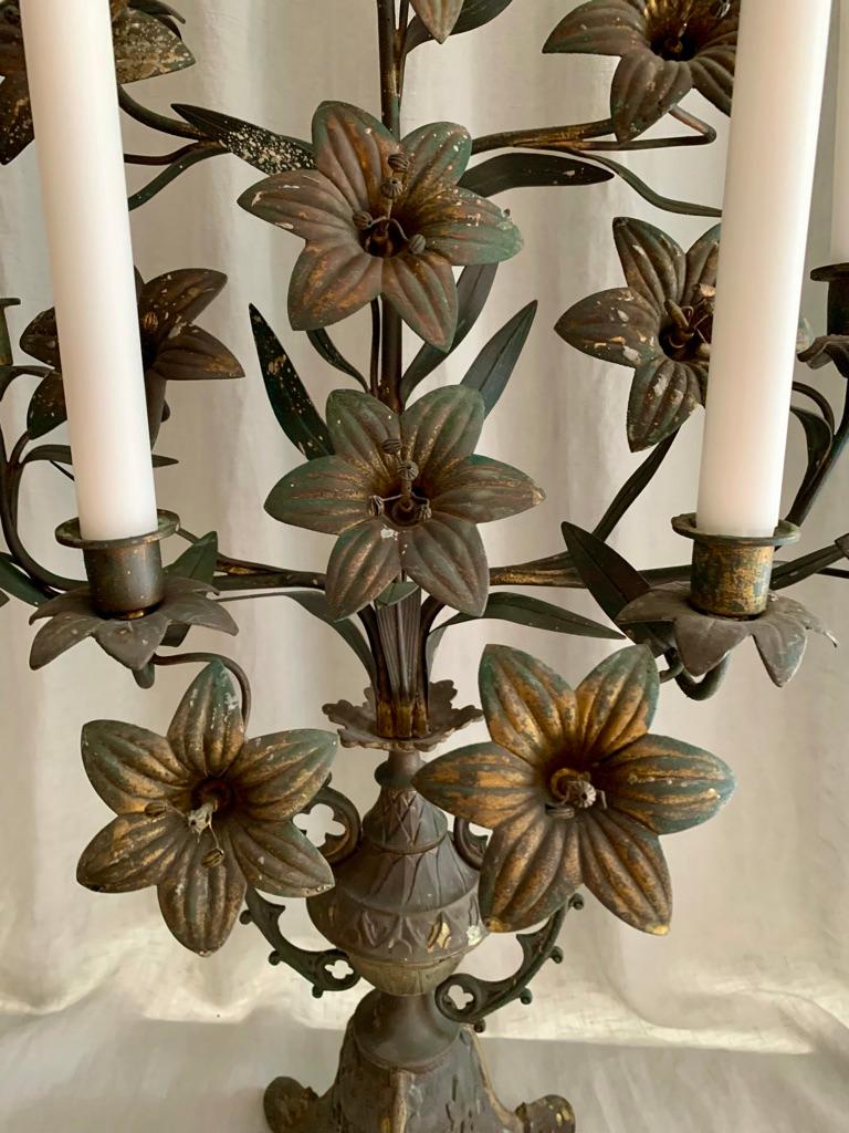 Antique French Church Candelabra For Sale 1