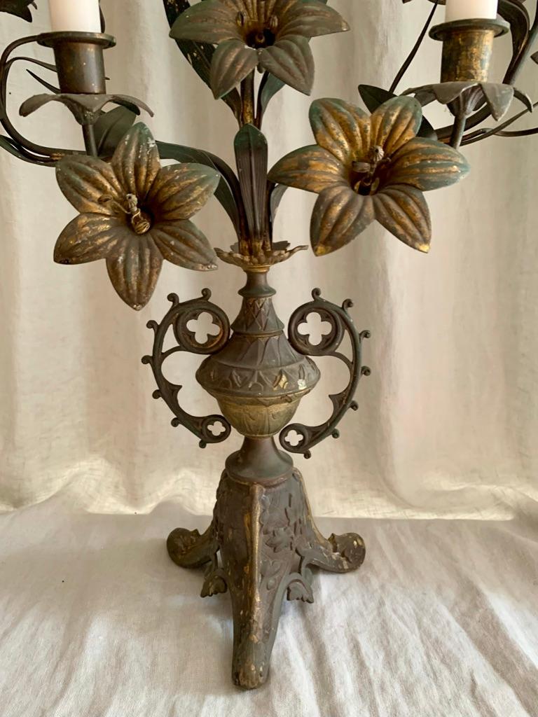 Antique French Church Candelabra For Sale 2