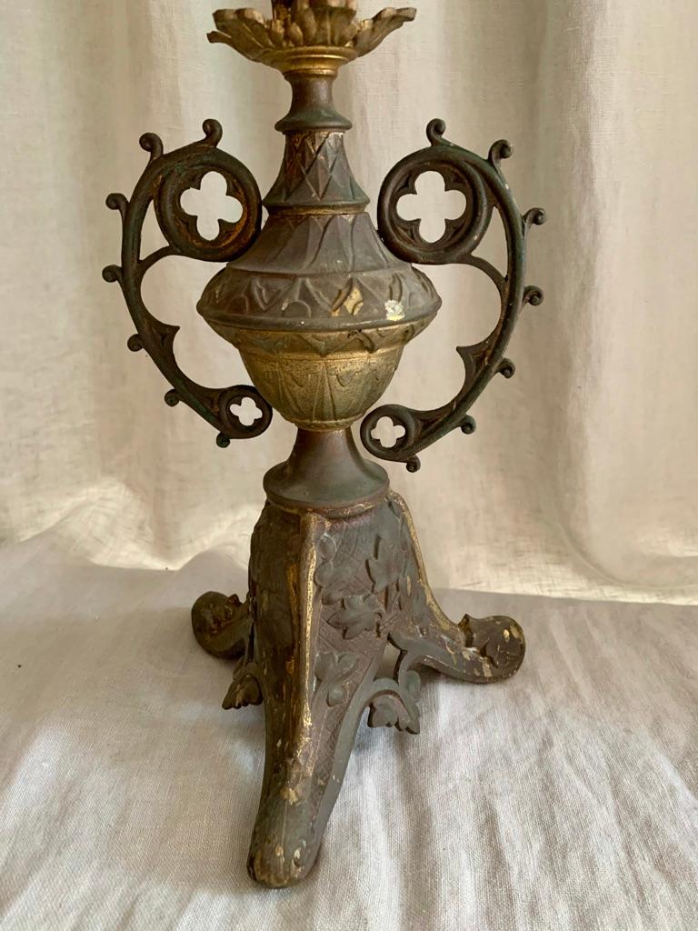 Antique French Church Candelabra For Sale 3