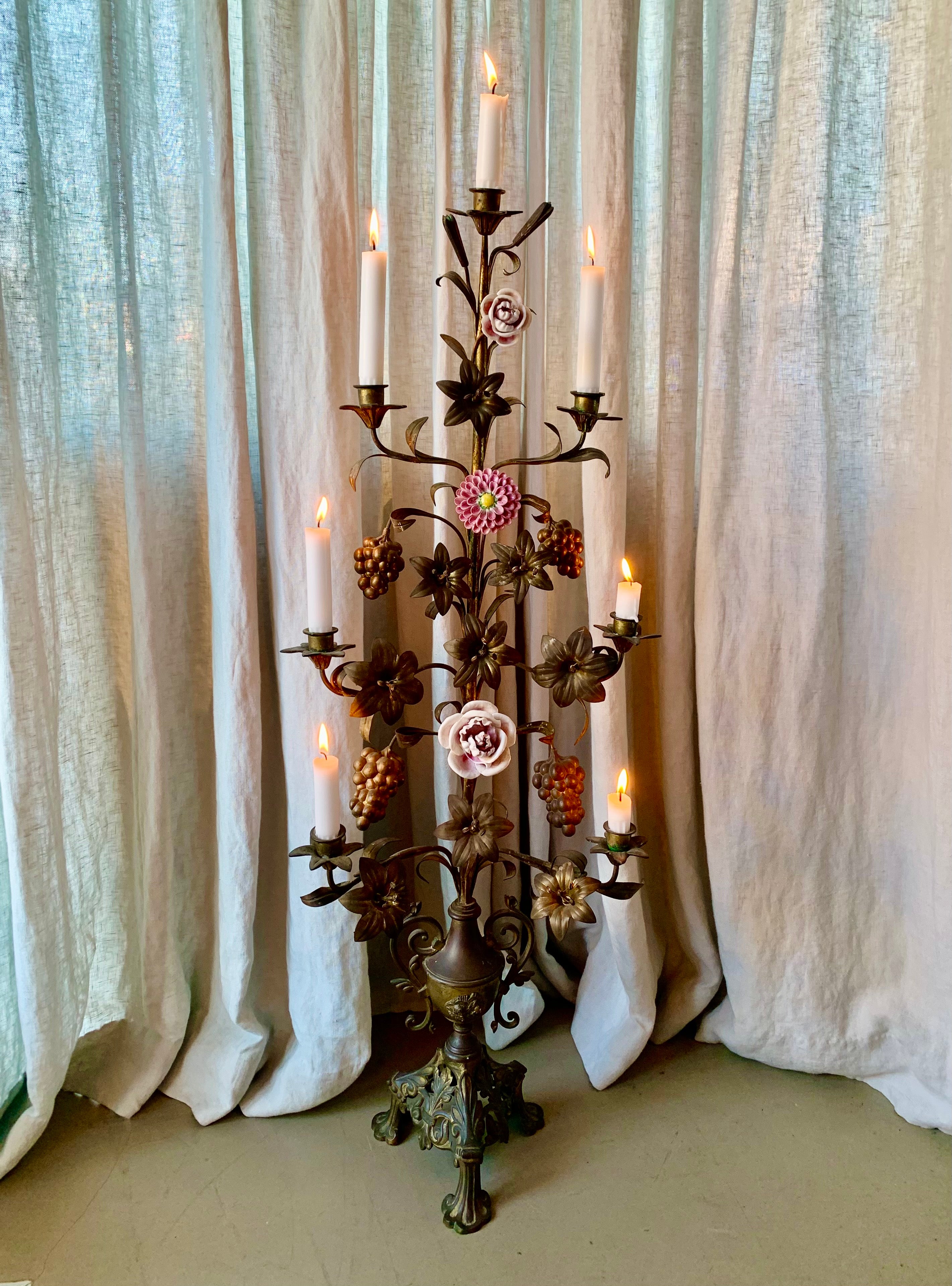 Antique French Church Candelabra For Sale