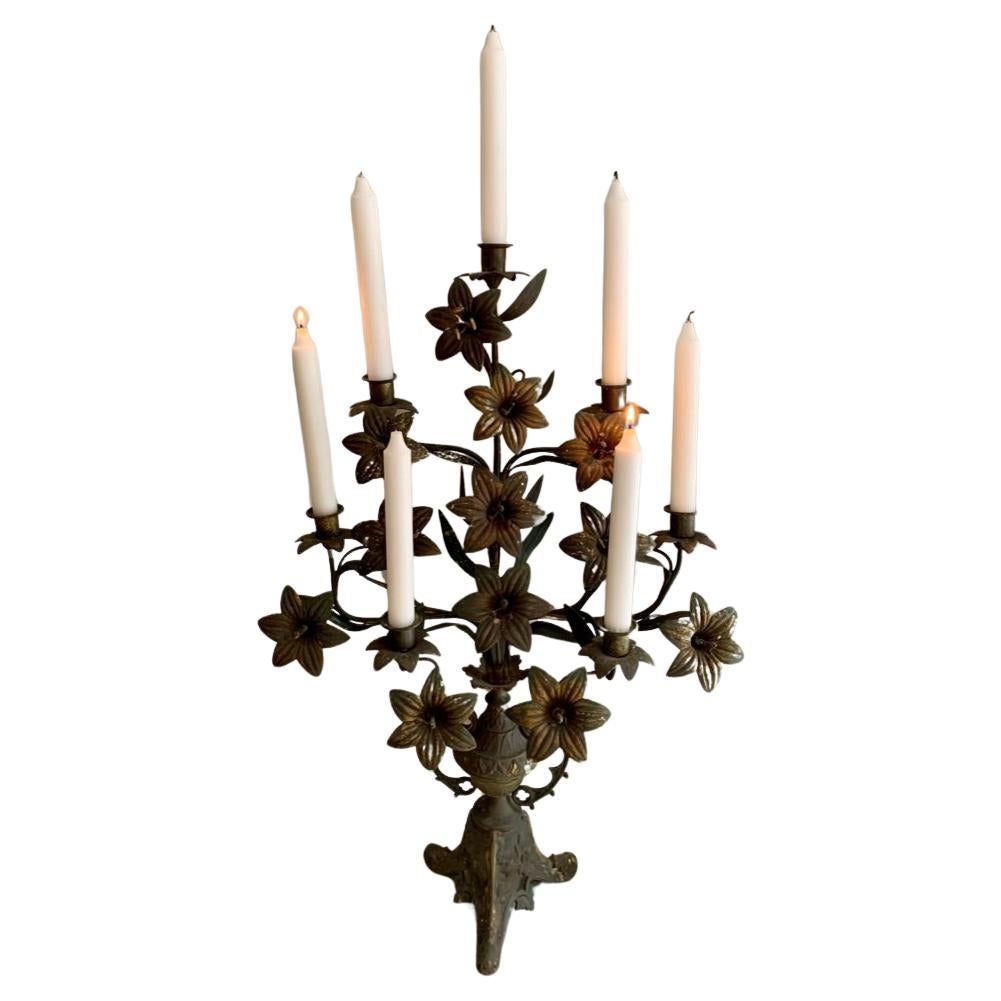 Antique French Church Candelabra - 17 For Sale on 1stDibs