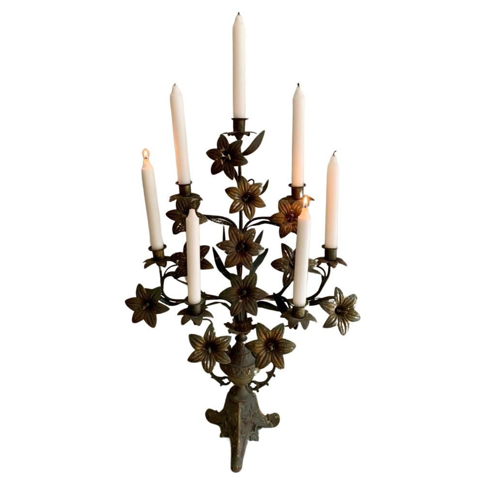 Antique French Church Candelabra