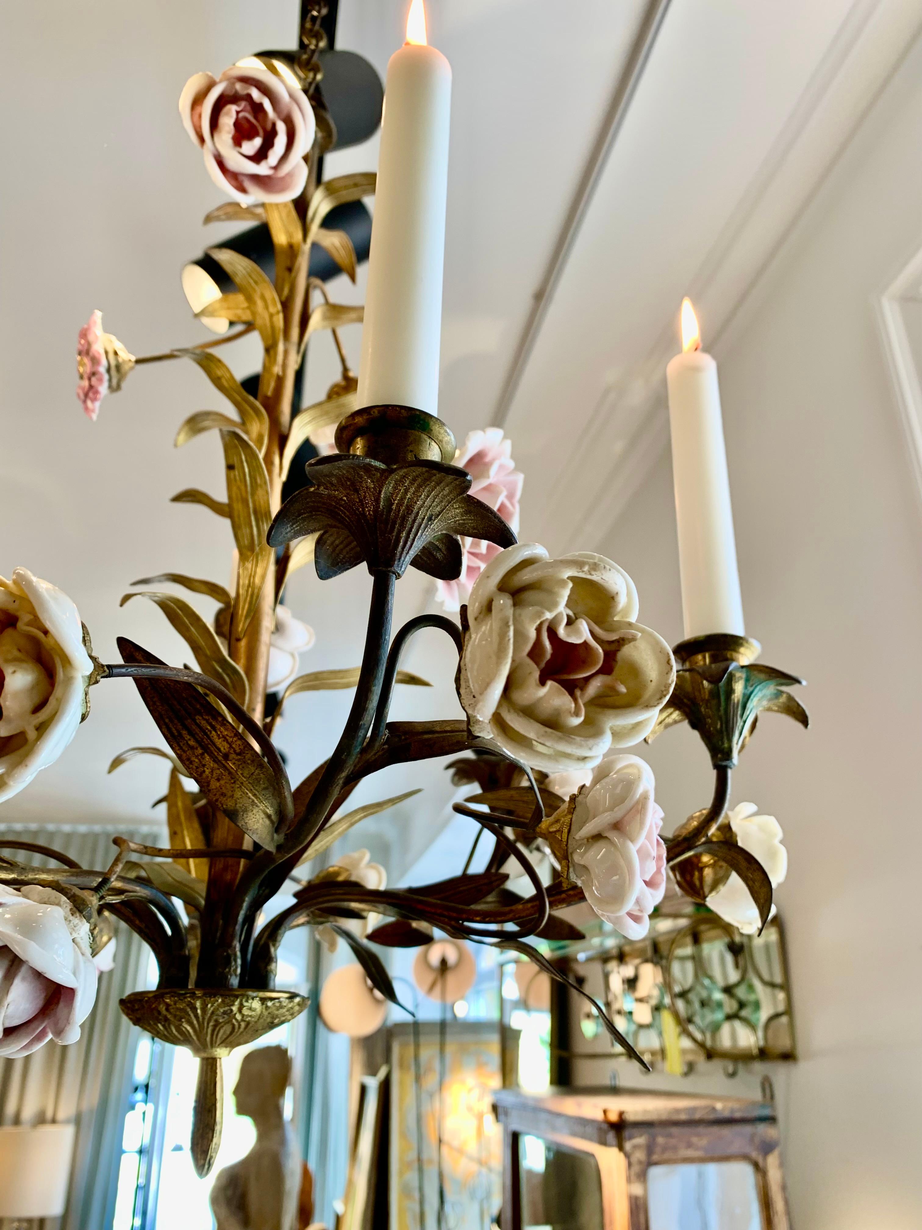 Gilt Antique French Church Chandelier