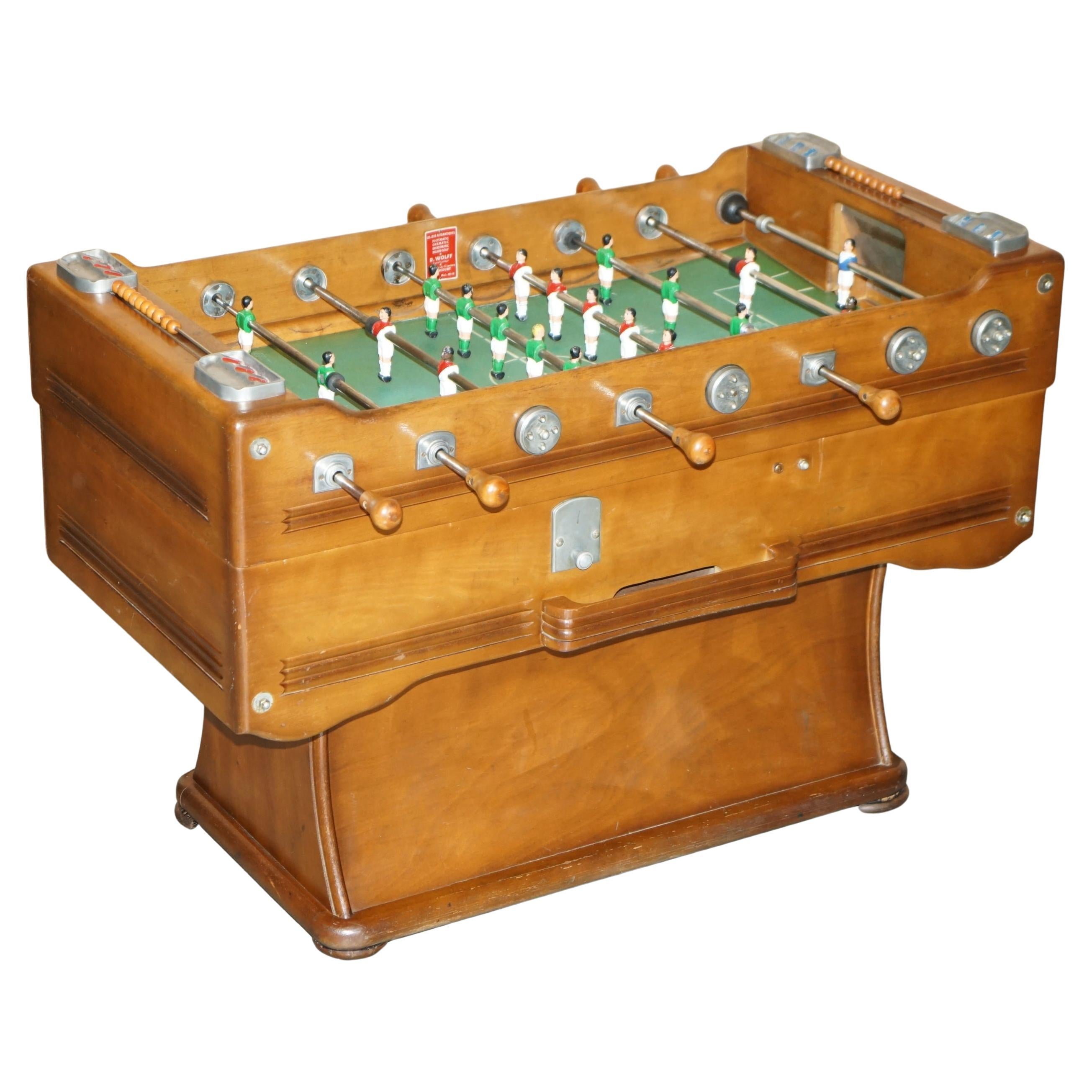 ANTIQUE FRENCH CIR 1920er R WOLFF LES JEUX AUTOMATIQUES FOOTBALL FOOSBALL TABLE