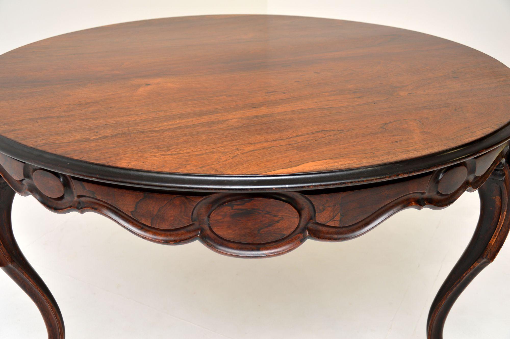 Wood Antique French Circular Dining Table For Sale