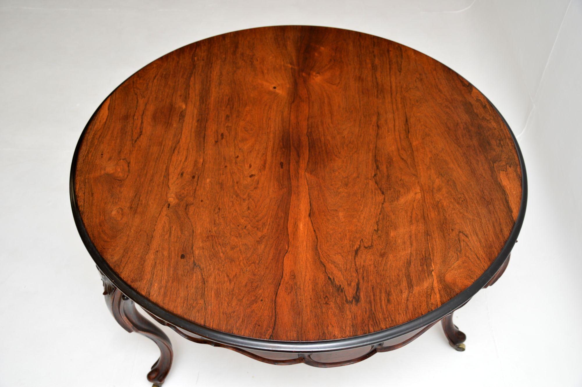 Victorian Antique French Circular Dining Table For Sale