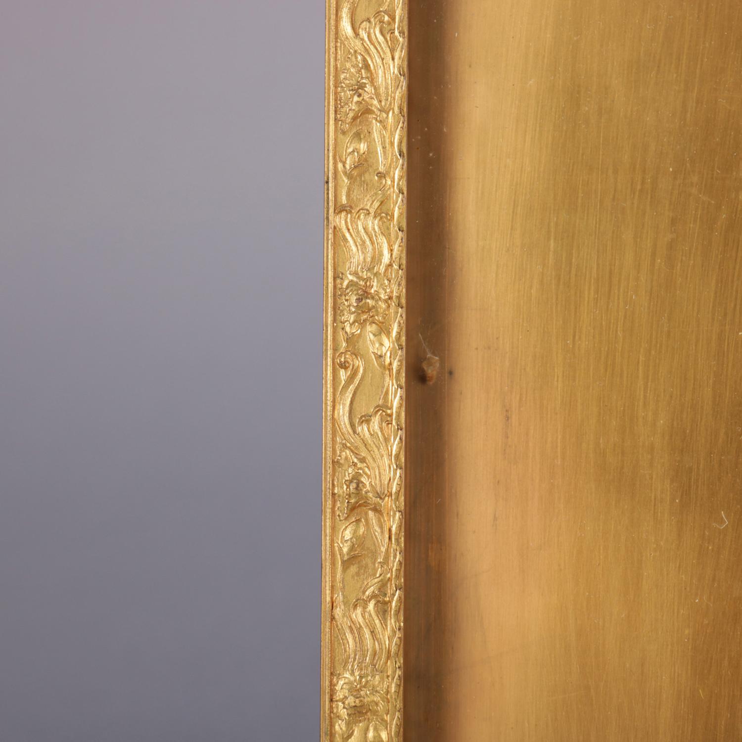Antique French Classical Empire Ormolu Foliate Frame by B. Altman & Co NY 5