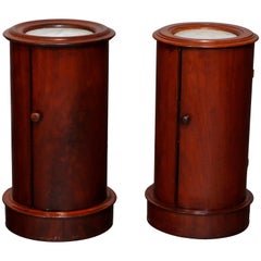 Antique French Classical Mahogany and Marble Cellarettes, circa 1830