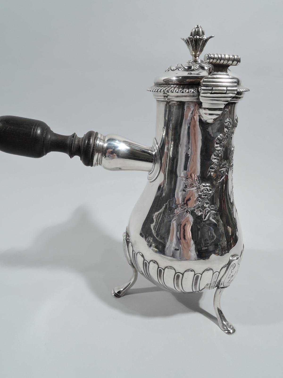 Neoclassical Antique French Classical Silver Coffeepot For Sale