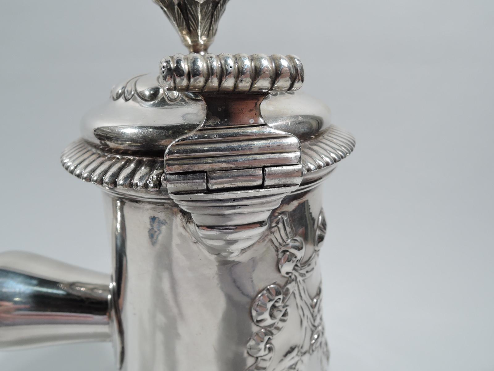 Antique French Classical Silver Coffeepot For Sale 1