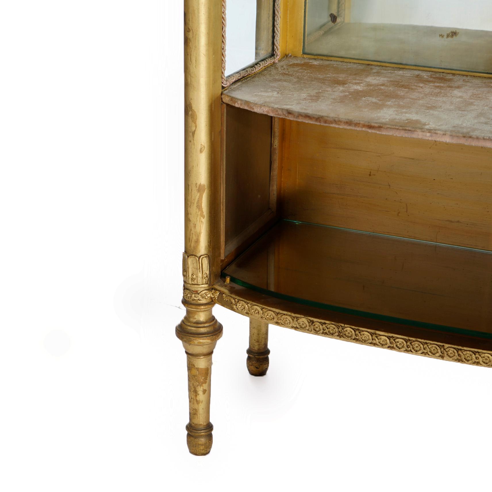 Antique French Classical Vernis Martin Giltwood Mirrored Vitrine Circa 1890 For Sale 10