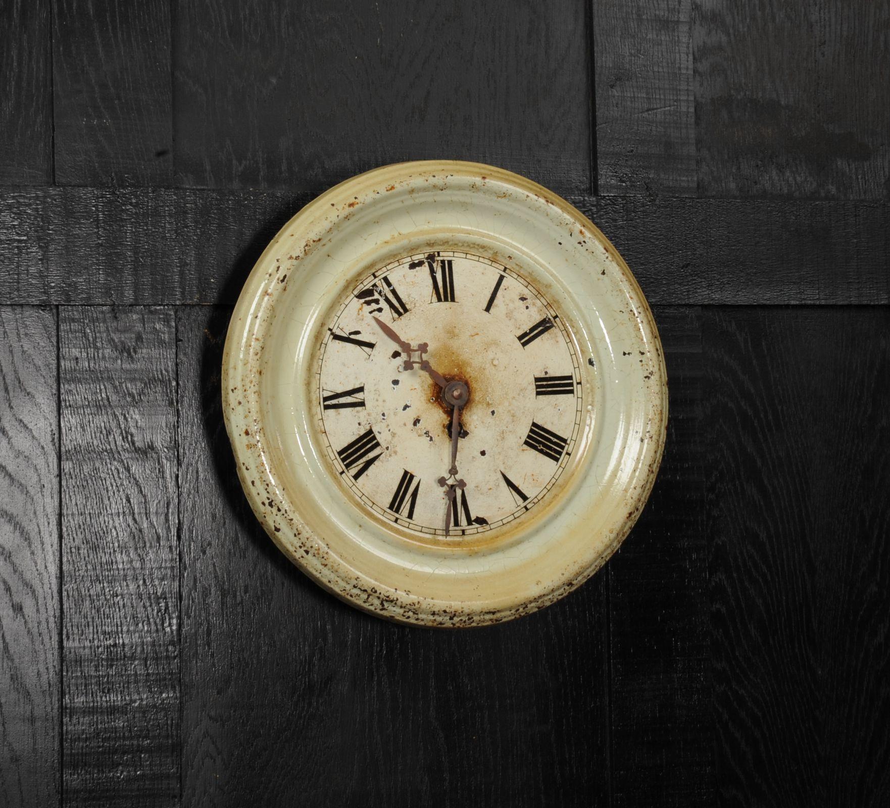 Antike französische Uhr Zifferblatt von Japy Frères Industrial Voll funktionsfähig im Angebot 2