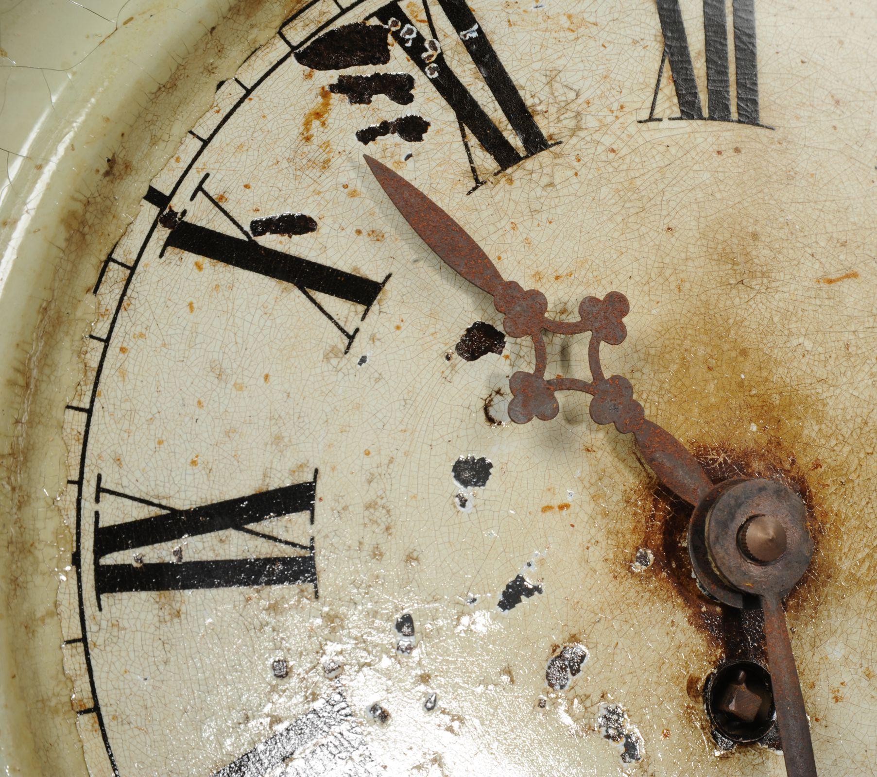 Antike französische Uhr Zifferblatt von Japy Frères Industrial Voll funktionsfähig (Gemalt) im Angebot