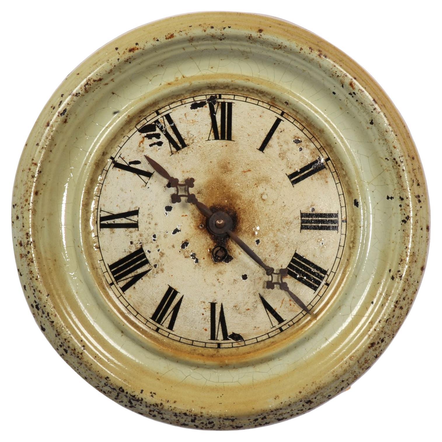 Antique French Clock Dial Face by Japy Frères Industrial Fully Working For Sale