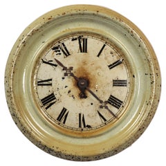 Face de cadran d'horloge française ancienne par Japy Frres Industrial, entièrement fonctionnel