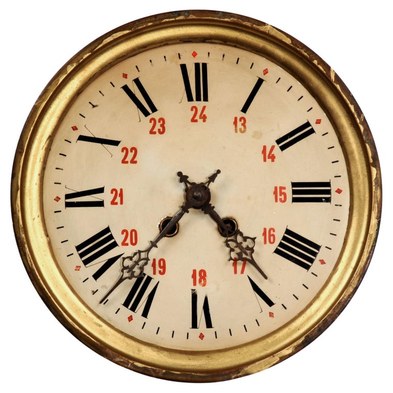 Antique French Clock Dial Face by Japy Freres, Industrial, Fully