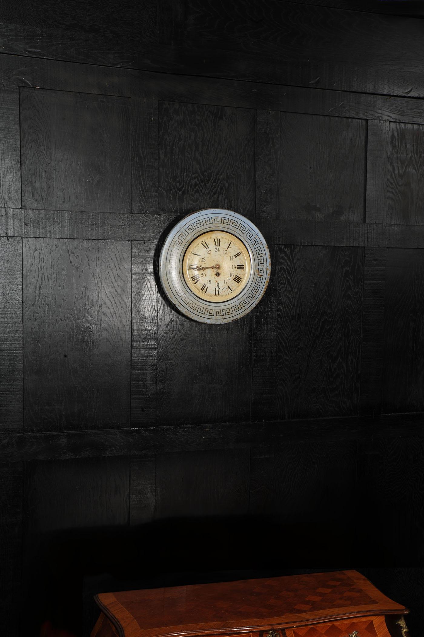 Quadrante di orologio Antique French di Japy Frères, Industriale/Ferroviario in vendita 4