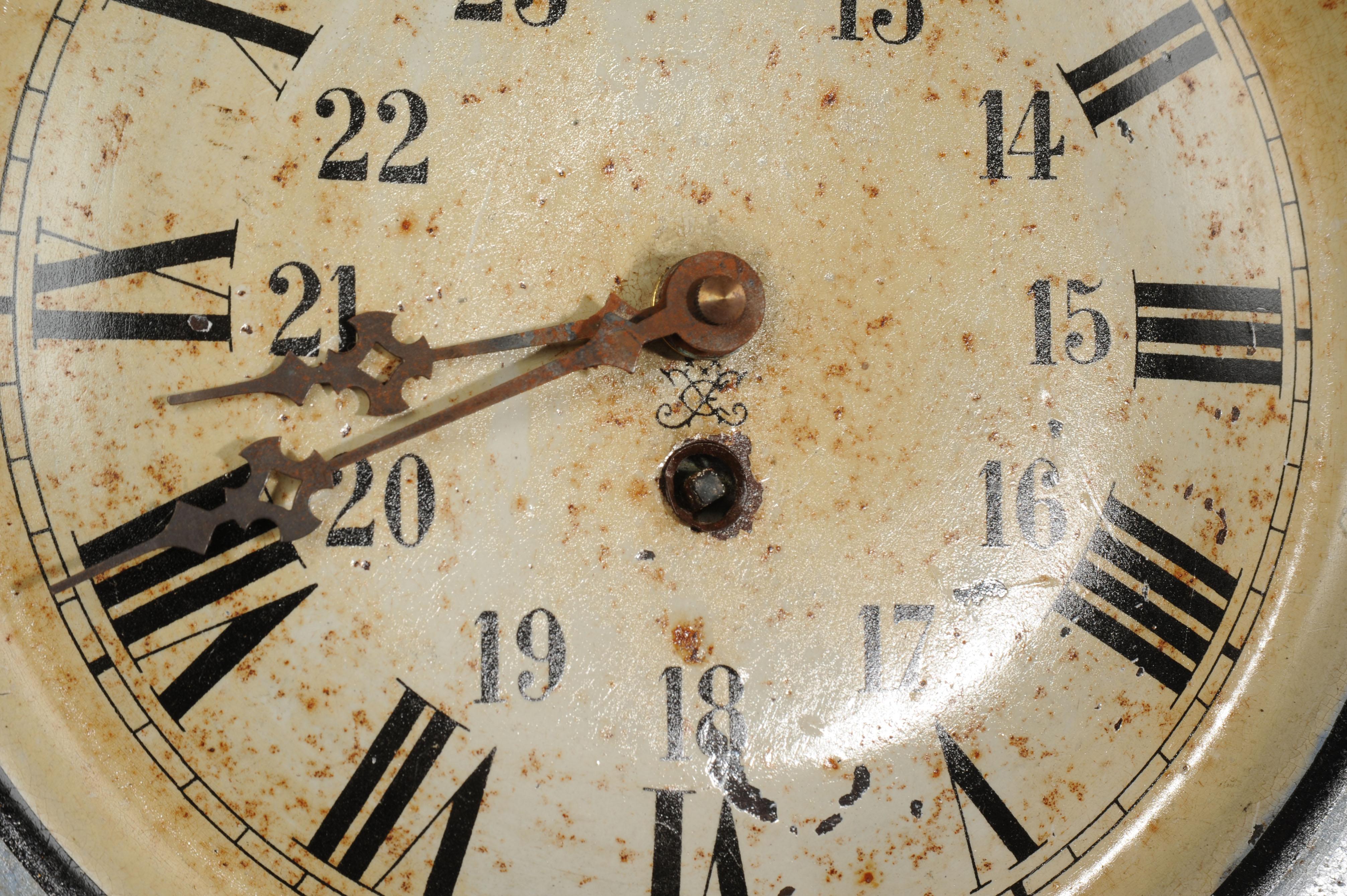 Britannico Quadrante di orologio Antique French di Japy Frères, Industriale/Ferroviario in vendita
