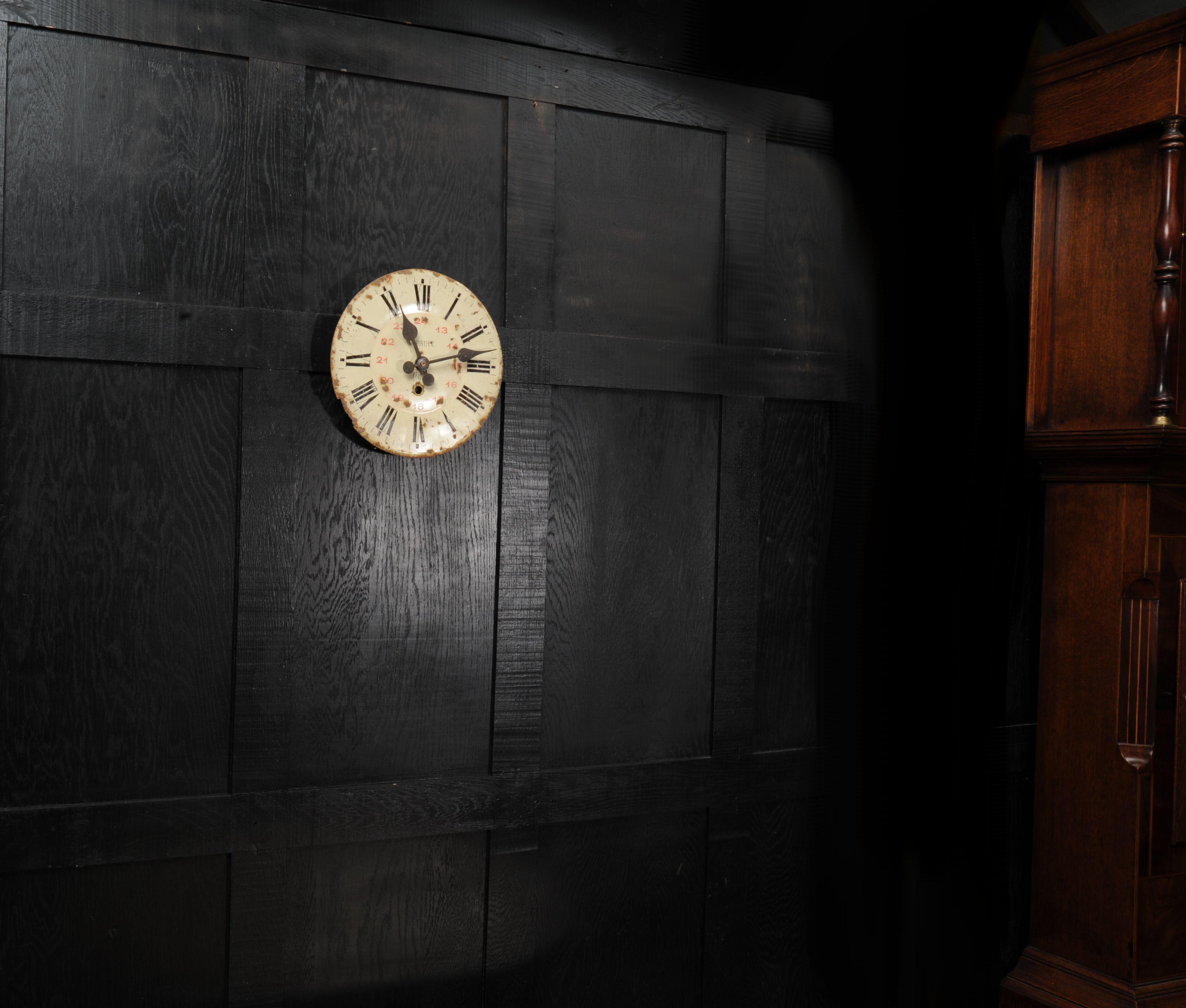 Antique French Clock Dial Face - Lepaute Paris - Industrial/Railway 2