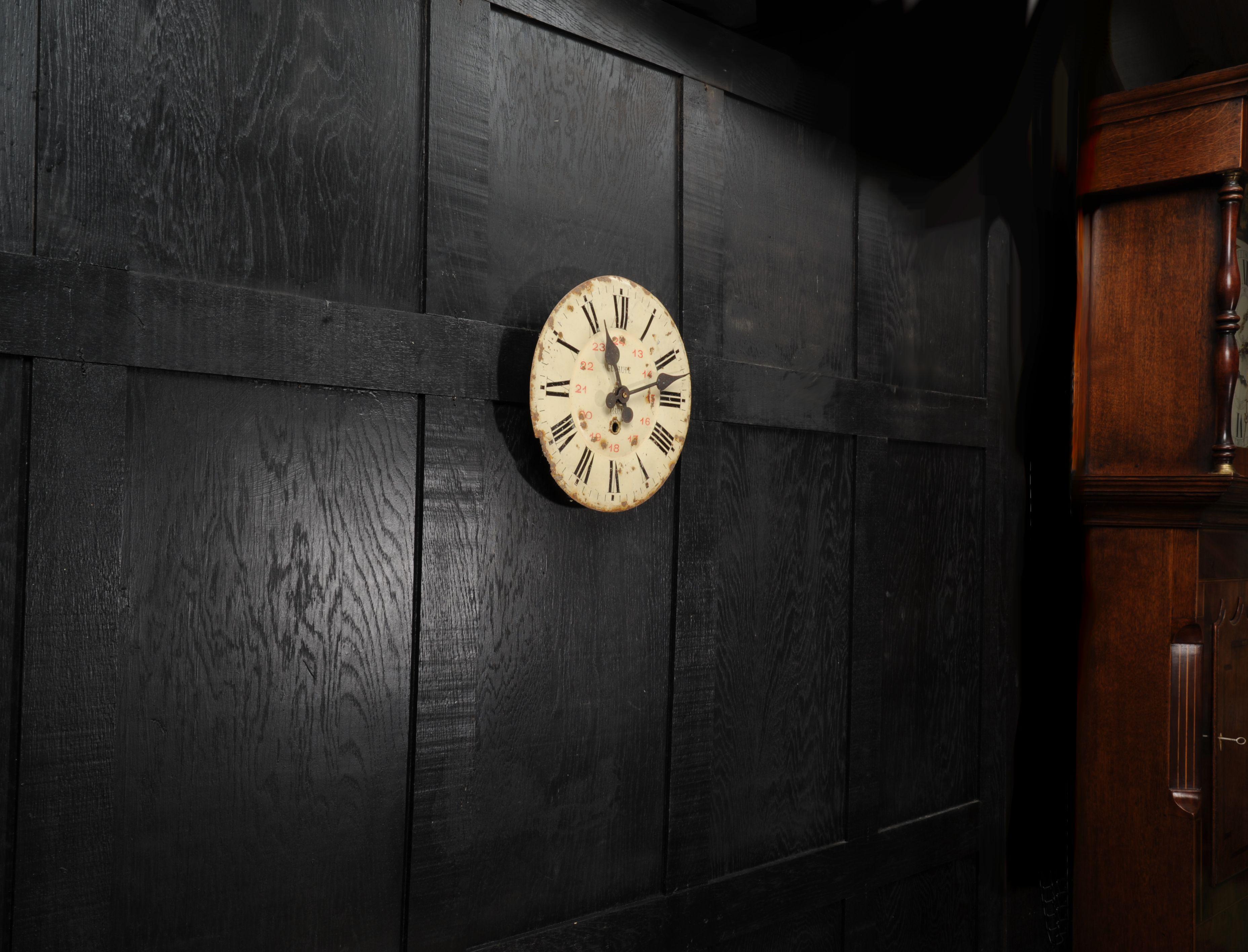 Antique French Clock Dial Face - Lepaute Paris - Industrial/Railway 1