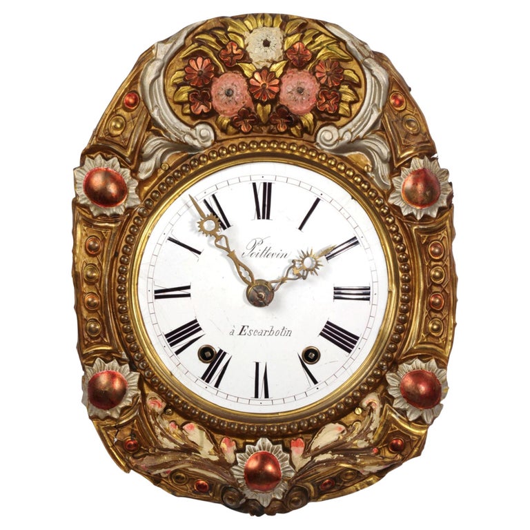 Ancienne Horloge Bouteille D'huile - Publicité Moebius Perle Mirault - 1950