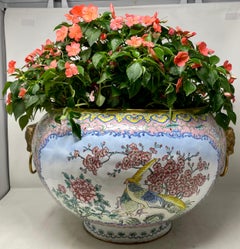 Antique French Cloisonné Enamel Porcelain Jardiniere, Circa 1880-1890.