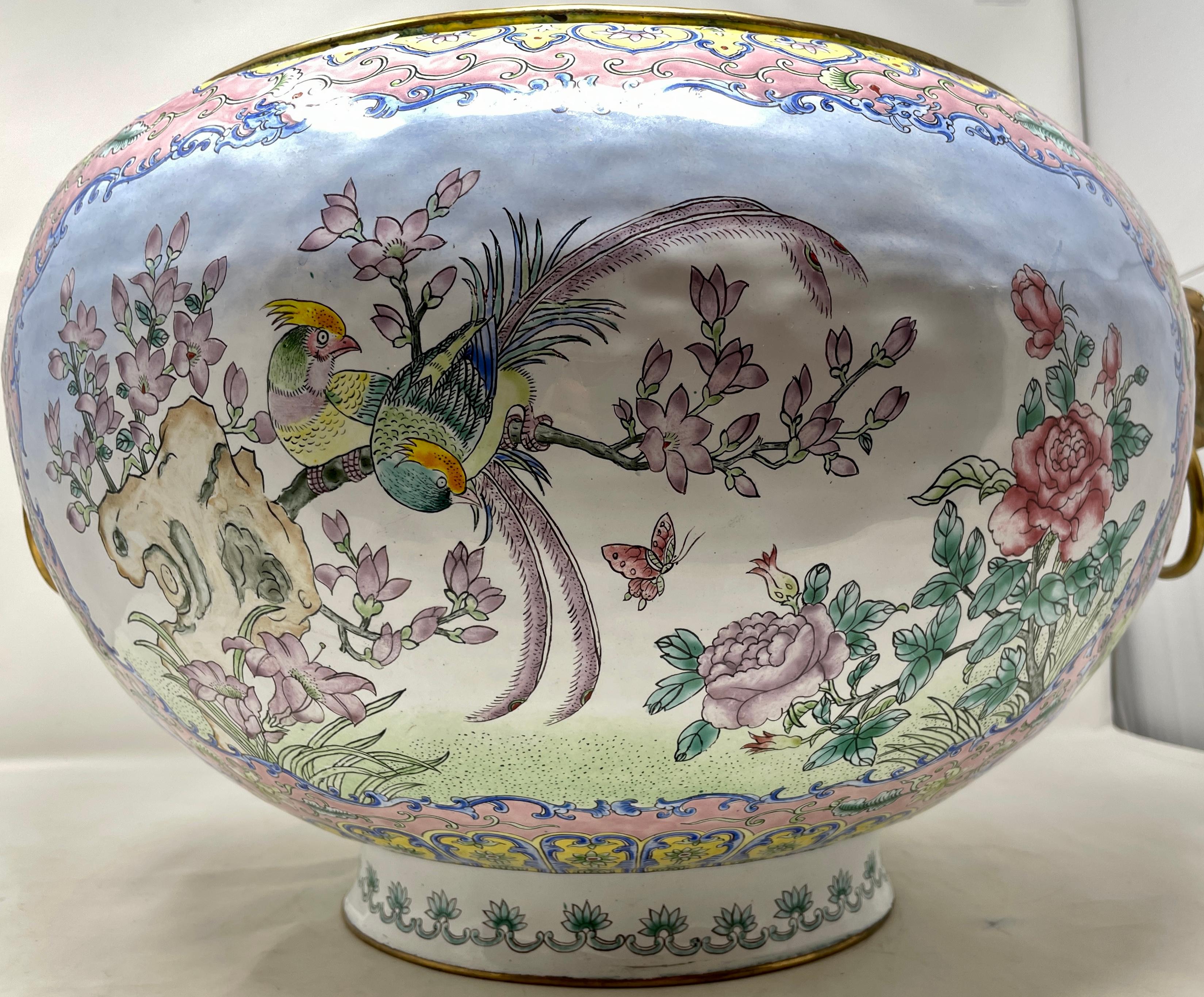 Antique French Cloisonné Enamel Porcelain Jardiniere, Circa 1880-1890. For Sale 2